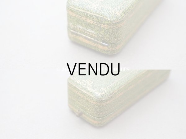 画像5: アンティーク　薔薇＆リボンのガーランドの金彩入り　ジュエリーボックス グリーン (5)