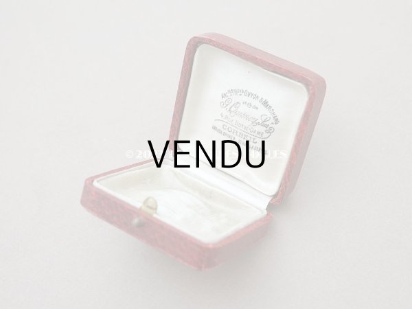 画像7: アンティーク　金彩入り　ジュエリーボックス レッド (7)