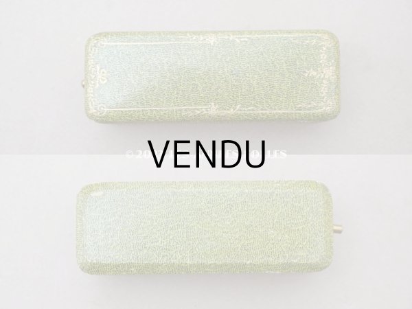 画像3: アンティーク　薔薇＆リボンのガーランドの金彩入り　ジュエリーボックス グリーン (3)