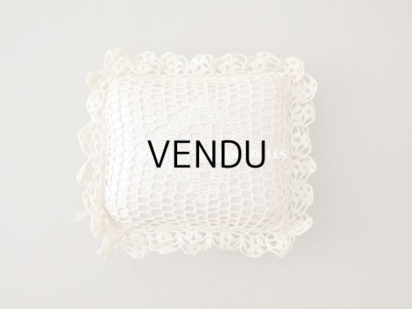 画像4: ＊蚤の市＊アンティーク ピンクッション ピンクのリボン＆クロシェレース (4)