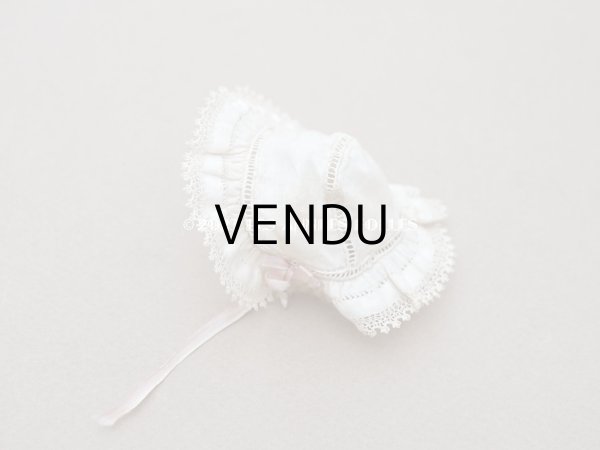 画像4: アンティーク ミニョネット用 小さな帽子  手縫い＆手編みのレース (4)