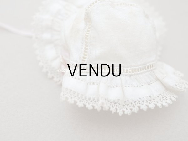 画像7: アンティーク ミニョネット用 小さな帽子  手縫い＆手編みのレース (7)