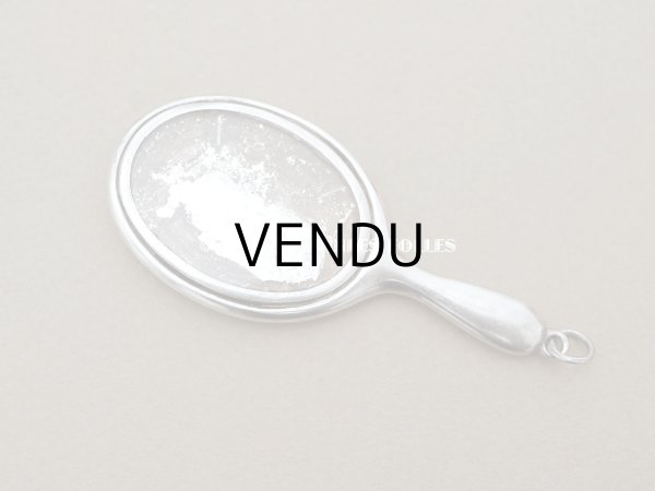 画像4: アンティーク ドール用　　シルバー製 とても小さなハンドミラー (4)