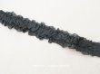 画像1: 1900年頃 アンティーク シルクオーガンジーのリボン  シルクシフォン 黒 2.6m 幅2.2〜2.5cm　 (1)