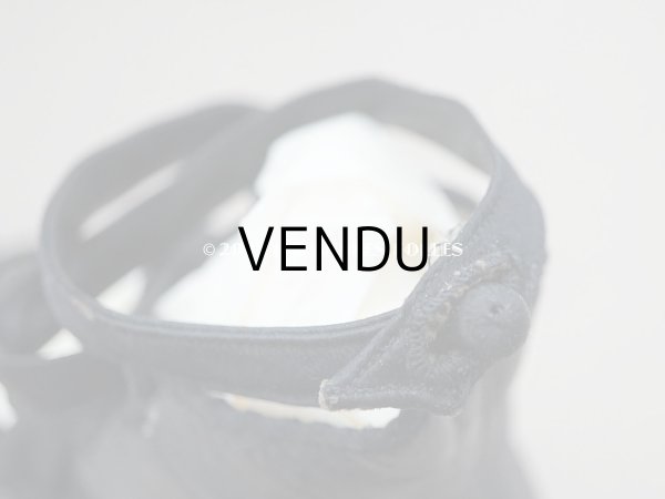 画像8: 19世紀末 アンティーク　大きなリボン付き　 小さなレザーシューズ　シルクサテンリボンのレースアップ (8)