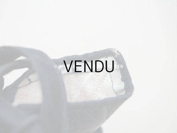 画像16: 19世紀末 アンティーク　大きなリボン付き　 小さなレザーシューズ　シルクサテンリボンのレースアップ (16)