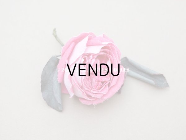 画像3: 1900年代 アンティーク 薔薇の布花 クウォーター・ロゼット咲き (3)