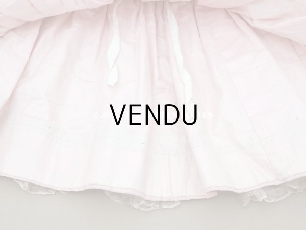 画像17: 1900年頃 アンティーク 小さな女の子のドレス ピンクのストライプ柄 レース付き (17)