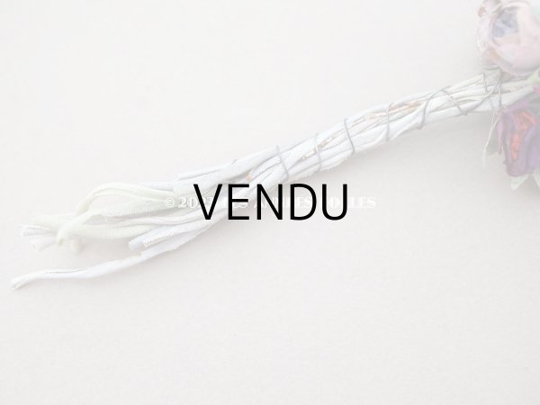 画像3: アンティーク 薔薇の布花 (3)