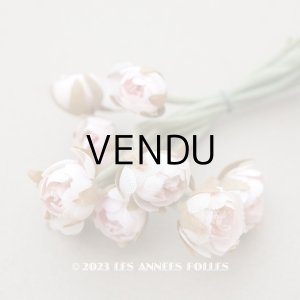画像: アンティーク パウダーピンクの薔薇の布花
