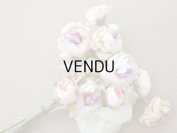 画像6: アンティーク 淡いパープル＆パウダーピンクの薔薇の布花 (6)