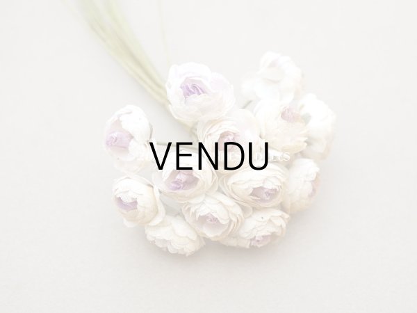 画像5: アンティーク 淡いパープル＆ホワイトの薔薇の布花 (5)