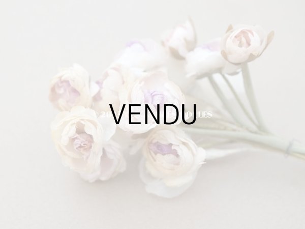 画像7: アンティーク 淡いパープル＆パウダーピンクの薔薇の布花 (7)