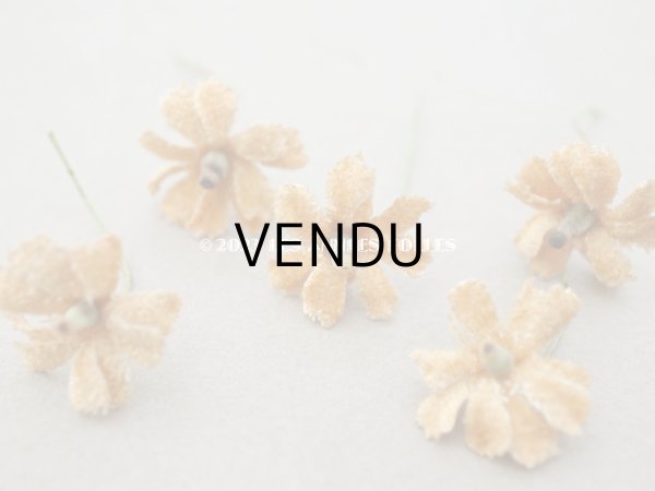 画像3: アンティーク 布花材料  ベルベットの花びら 10ピースのセット キャメル (3)