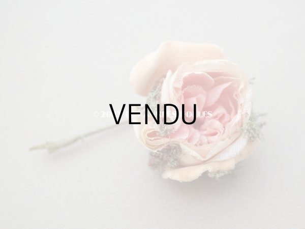 画像2: アンティーク 小さな薔薇の布花　 (2)