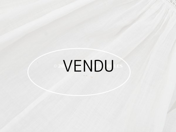 画像15: 1900年頃 アンティーク ドール用ドレス　オフホワイト ベビー用ドレス リノン＆ヴァランシエンヌレース (15)