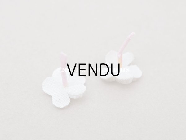 画像4: アンティーク 布花材料  ベルベットの花びらのセット ライトグレイ　10ピースのセット 1.5cm (4)
