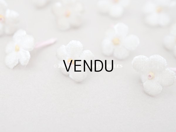 画像2: アンティーク 布花材料  ベルベットの花びらのセット ライトグレイ　10ピースのセット 1.5cm (2)