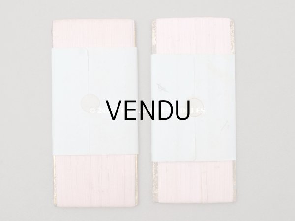 画像5: アンティーク  50m巻 リボン刺繍 & ロココトリム用 シルク製 リボン ベビーピンク 4mm幅  FAVEUR SOIE POUR BRODERIE - AU BON MARCHE - (5)