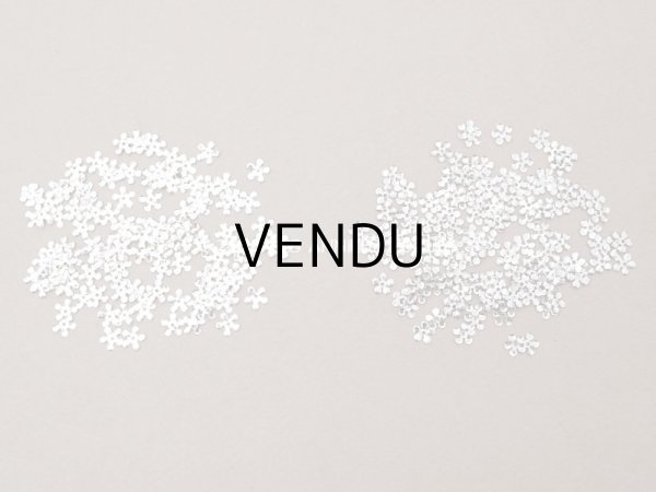 画像3: 19世紀末 アンティーク メタル製 極小 6mm 花型 スパンコール 200ピースのセット シルバー（ホワイトシルバー) (3)