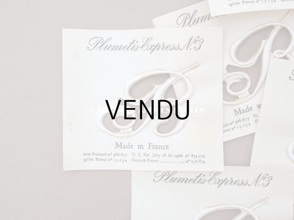 画像7: 1900年代 アンティーク イニシャル モノグラムの紙箱 12シート入り 【B】 -N°3- INITIALES BRODEES PLUMETIS-EXPRESS (7)