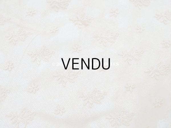 画像9: アンティーク ベビー用おくるみ＆ボネ＆上着のセット 花模様のレース＆シルクリボン (9)