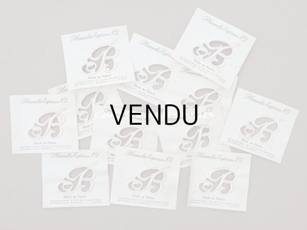 画像6: 1900年代 アンティーク イニシャル モノグラムの紙箱 12シート入り 【B】 -N°3- INITIALES BRODEES PLUMETIS-EXPRESS (6)