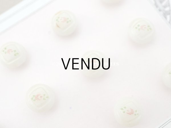 画像4: アンティーク ボタン 薔薇のハンドペイント 9mm　12ピースのセット (4)