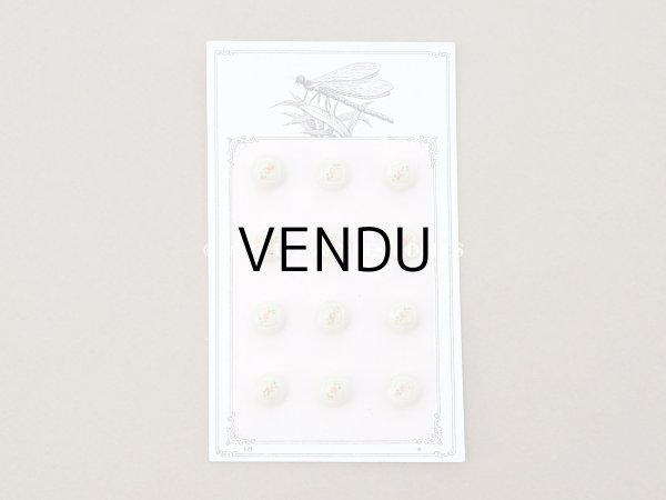 画像5: アンティーク ボタン 薔薇のハンドペイント 9mm　12ピースのセット (5)