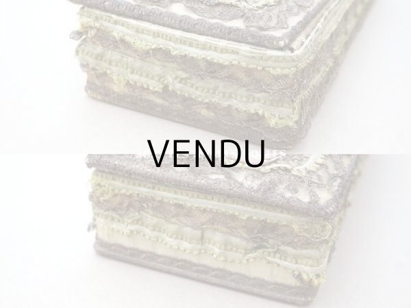 画像13: アンティーク ロココモチーフ付 グローブボックス　カルトナージュボックス　 (13)