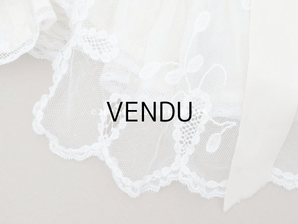 画像13: 1900年頃 アンティーク ベビー用ケープ シルクのプリーツ＆プリンセスレース (13)