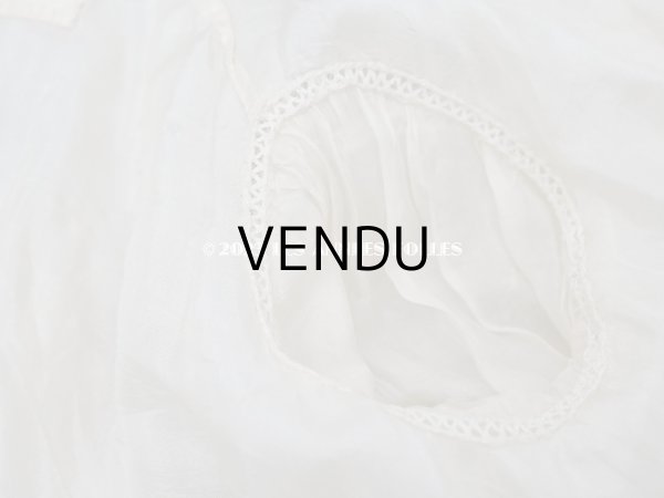 画像24: 1900年頃 アンティーク ベビー用ケープ シルクのプリーツ＆プリンセスレース (24)