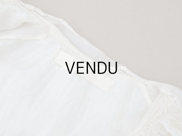 画像21: 1900年頃 アンティーク ベビー用ケープ シルクのプリーツ＆プリンセスレース (21)