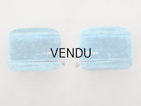 画像9: 19世紀 アンティーク リングボックス ブルーのベルベット ジュエリーボックス  (9)