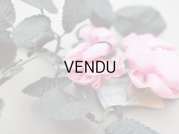 画像4: 未使用　アンティーク シルク製 薔薇の布花 ラベル付き　- AUX GALERIES LAFAYETTE - (4)