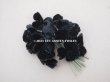 画像2: アンティーク ベルベットの布花　黒 (2)