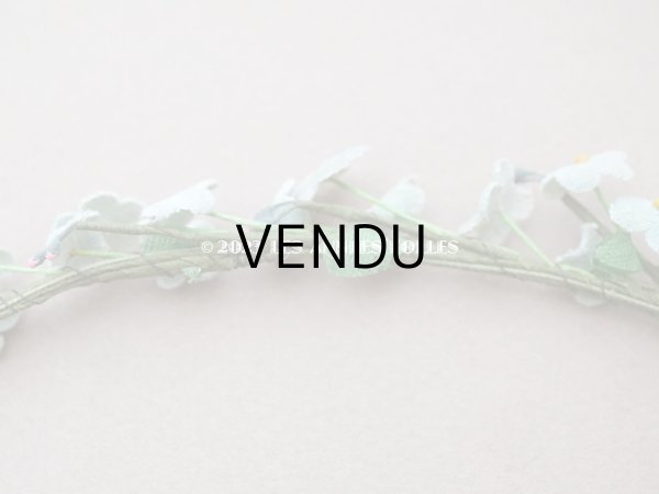 画像6: アンティーク 勿忘草の花冠 ティアラ ベビーブルー (6)