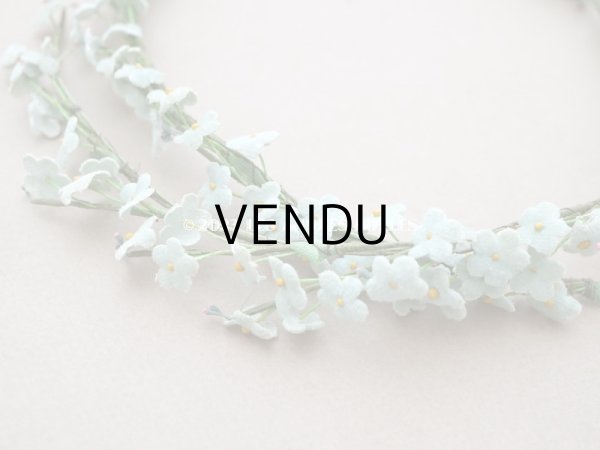 画像3: アンティーク 勿忘草の花冠 ティアラ ベビーブルー (3)
