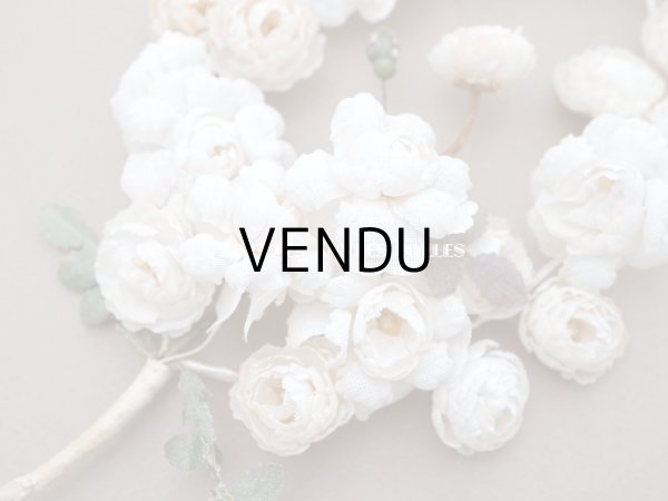 画像3: アンティーク オフホワイトの薔薇の布花　ブーケ (3)