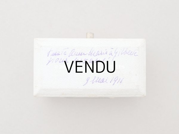 画像6: アンティーク 金彩入り ジュエリーボックス オフホワイト (6)