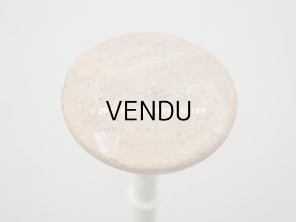 画像10: アンティーク ハットスタンド クリーム色 高さ 約41cm (10)