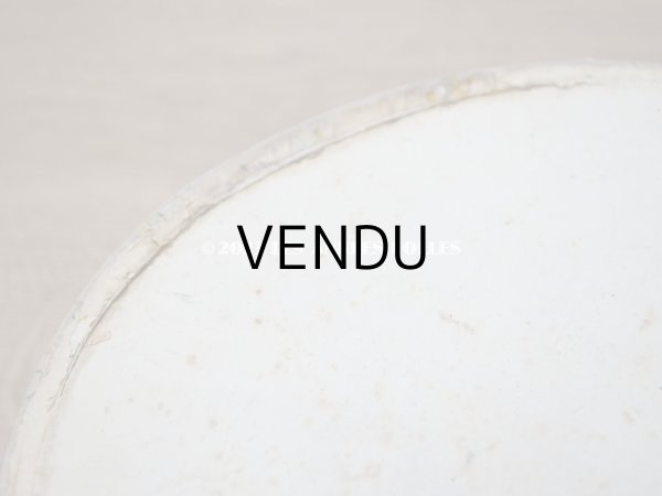 画像9: アンティーク  カルトナージュのハットボックス　芥子の花＆ミモザ　35.2×31.6×20cm (9)