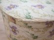 画像10: アンティーク  カルトナージュのハットボックス　芥子の花＆ミモザ　35.2×31.6×20cm (10)