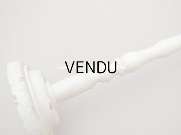画像13: アンティーク ハットスタンド クリーム色 高さ 約41cm (13)