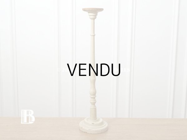 画像9: アンティーク ハットスタンド クリーム色 高さ 約41cm (9)