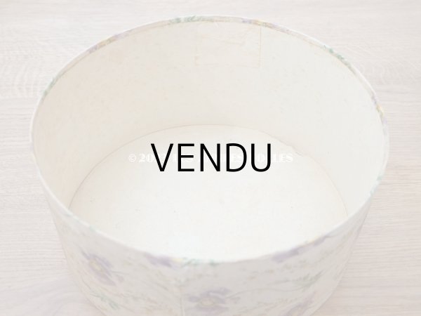 画像11: アンティーク  カルトナージュのハットボックス　芥子の花＆ミモザ　35.2×31.6×20cm (11)