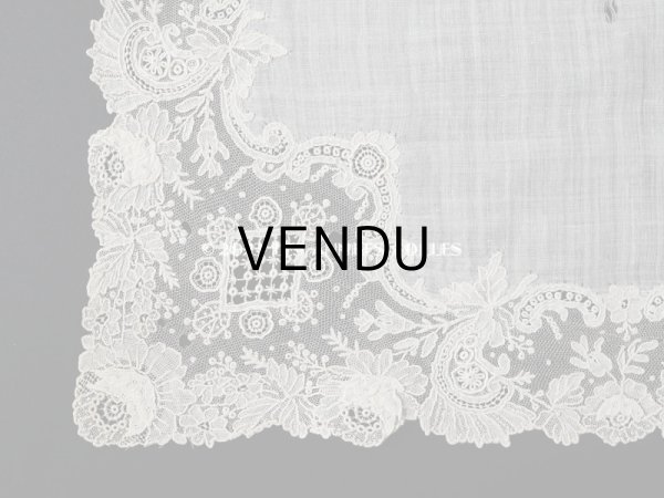 画像9: アンティーク ポワンドローズ  結婚式のハンカチ  【ポワン・ド・ローズ】　【ポワン・ド・ガーズ】  (9)