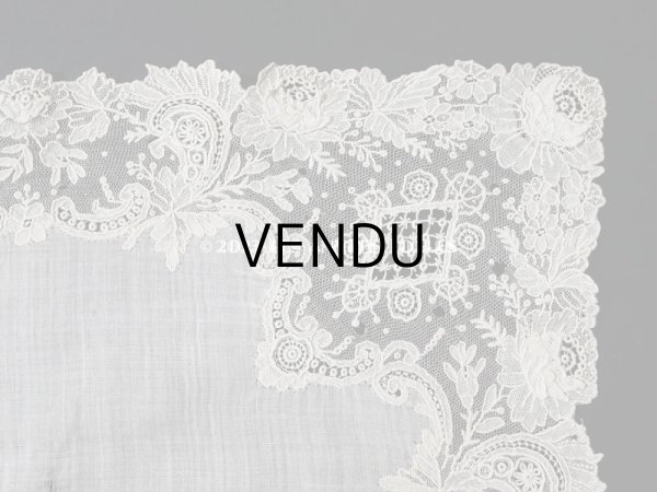 画像6: アンティーク ポワンドローズ  結婚式のハンカチ  【ポワン・ド・ローズ】　【ポワン・ド・ガーズ】  (6)