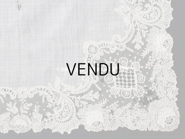 画像11: アンティーク ポワンドローズ  結婚式のハンカチ  【ポワン・ド・ローズ】　【ポワン・ド・ガーズ】  (11)