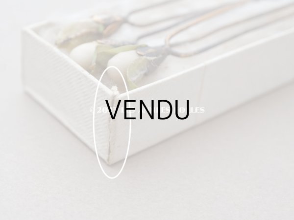 画像5: 1900年頃 アンティーク ウェディングヴェール用 ワックスフワラーのエパングル　L'INDISPENSABLE EPINGLES POUR VIOLES DE MARIEES (5)
